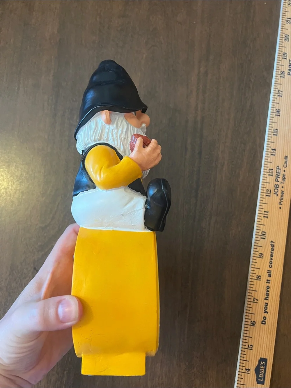 NFL Pittsburgh Steelers Black Yellow White Garden Gnome Figurine